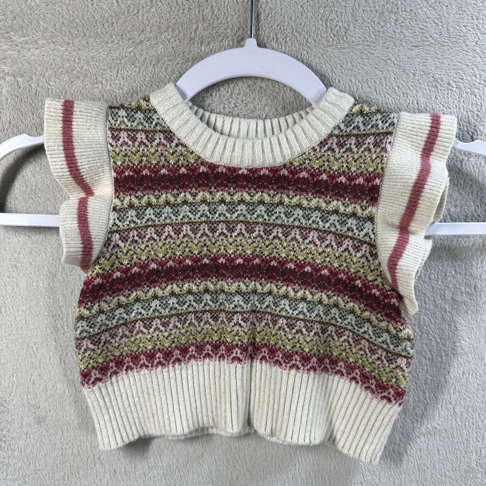 Matilda Jane MJC Heart to Heart Stardust Striped Sweater Vest Toddler‎ Size 2